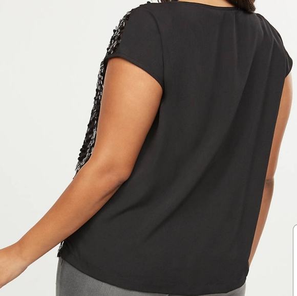 Sizes 14-24🔥NWT🔥 Mesh Front Sequin Top - Picture 4 of 4